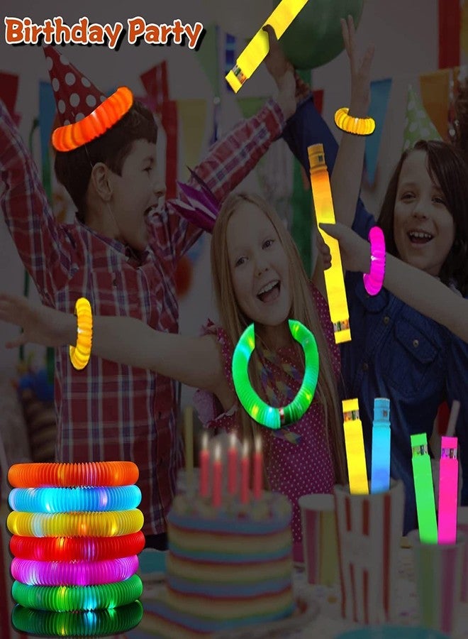 Crazy Buy CrazyBuy LED Pop Tubes Light-Up Fidget Sensory Toys | Pack of 12 Stress Relief Tubes for Kids & Adults (Multicolor) - Image 3